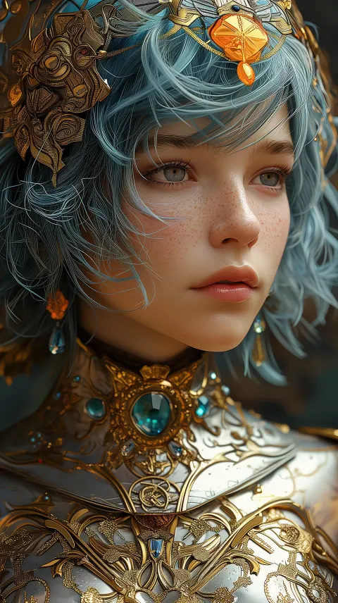 Female Warrior Jewels Armor Mucha
