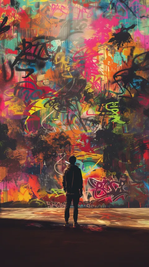 Figure Graffiti Wall Urban Motion