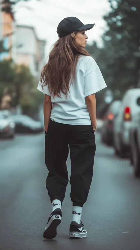 Woman Street Fashion Contemplative