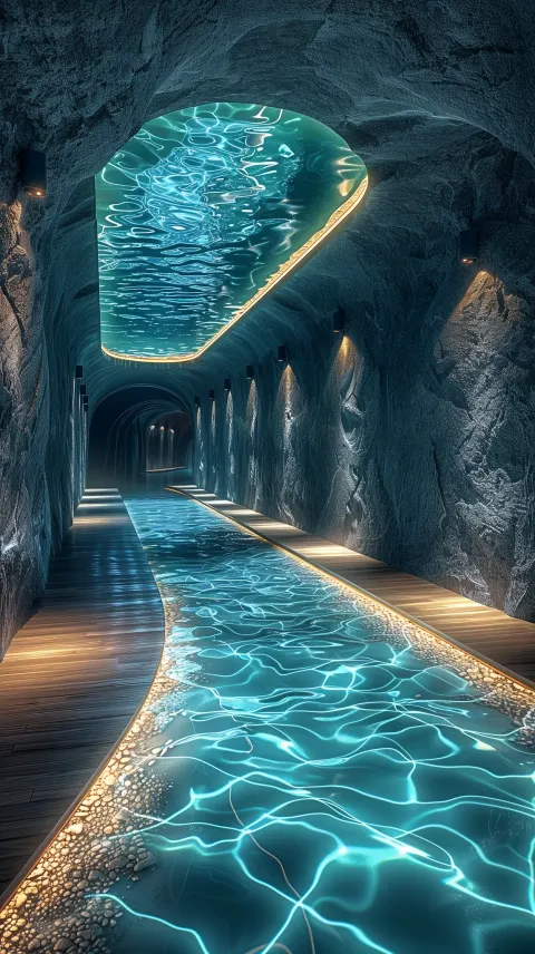 Turquoise Hallway Underwater Architecture