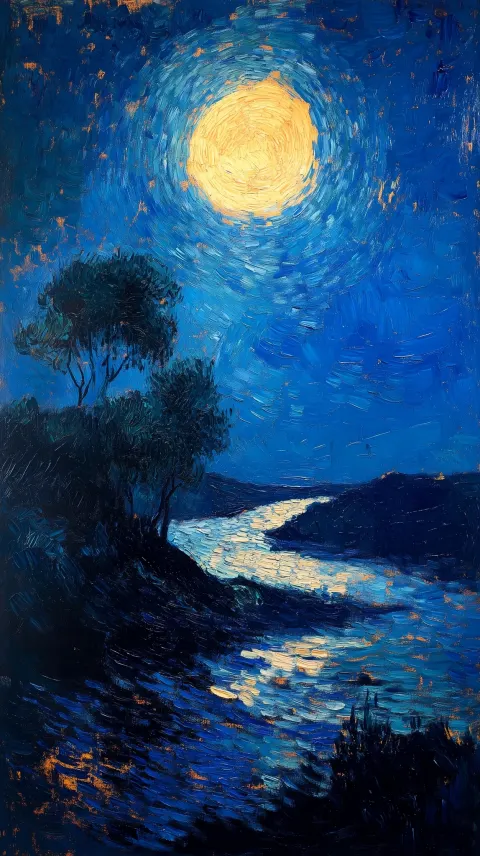 Starry Night Sky Swirling