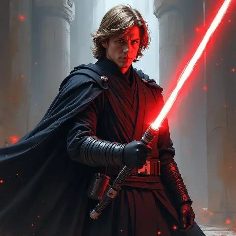 Luke Skywalker Turned Dark Jedi Mixed Media