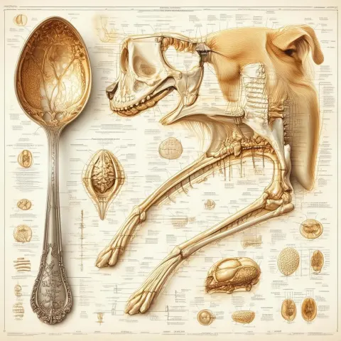 Scientific Cross Sections of Spoon and Dog