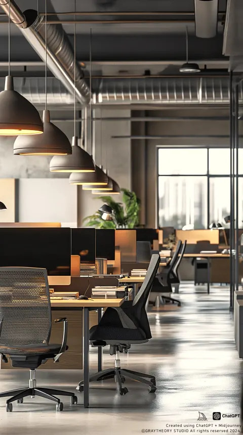Minimalist Office Space Contemporary