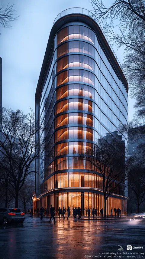 Office Building Minimalist Geometric