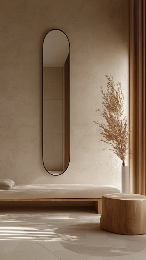 Bedroom Minimalist Interior Oak