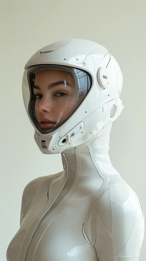 Female Model Cyberpunk Helmet Mask