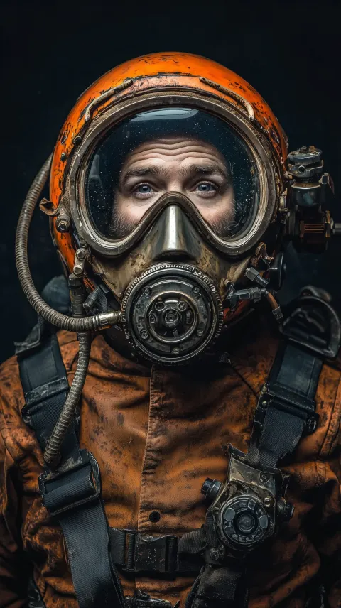 Deep Sea Diver Helmet Portrait