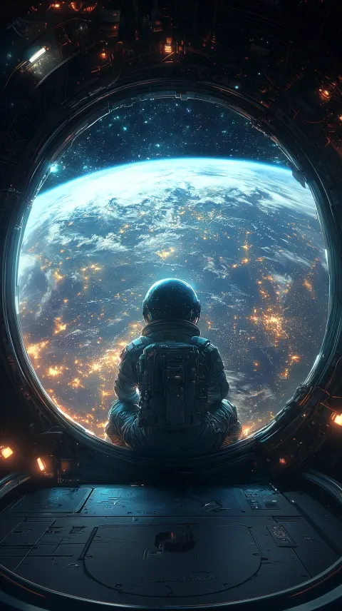 Astronaut Spaceship Earth Sci-Fi