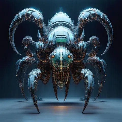 Predatory Mechanical Fractal in a Dark Room