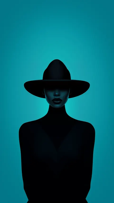 Female Silhouette Minimalist Neon