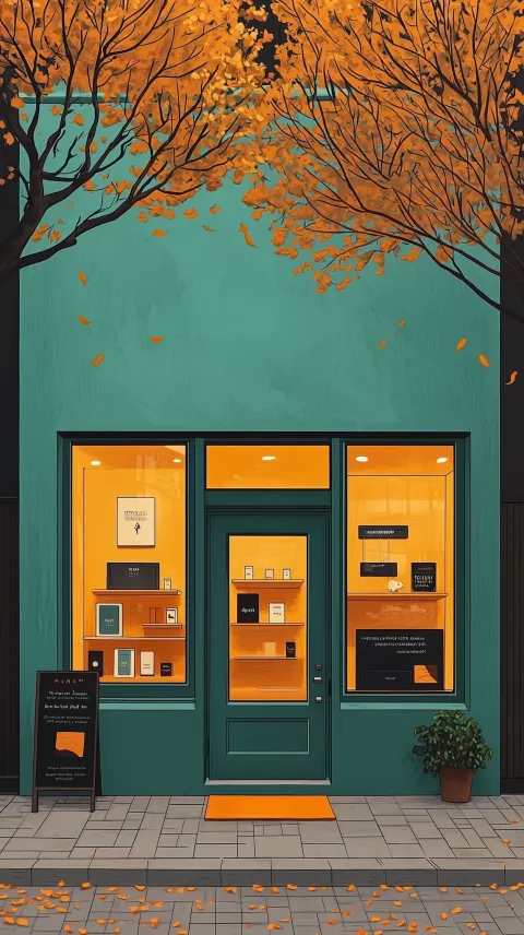 Store Facade Minimalist Pastel