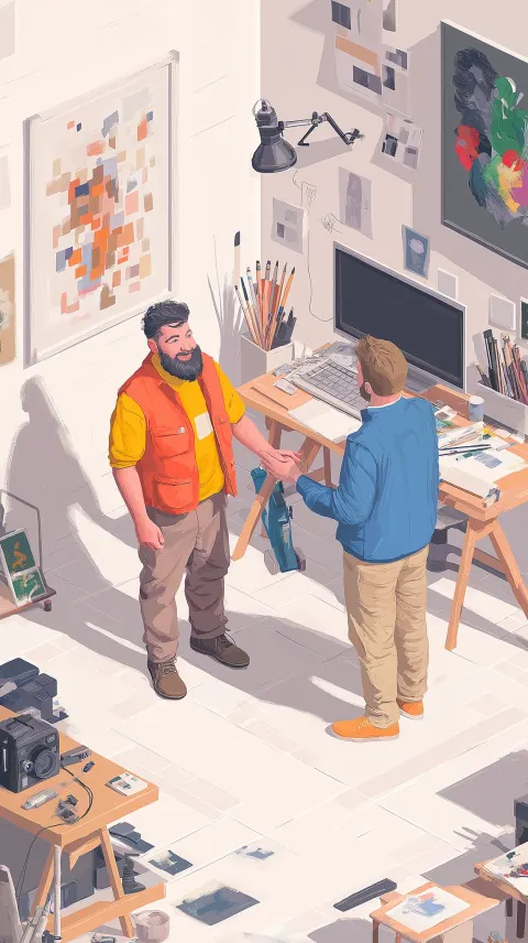 Designer And Customer Handshake