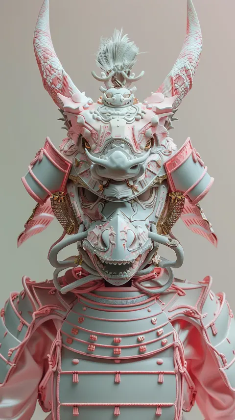 Woman Pink Samurai Armor