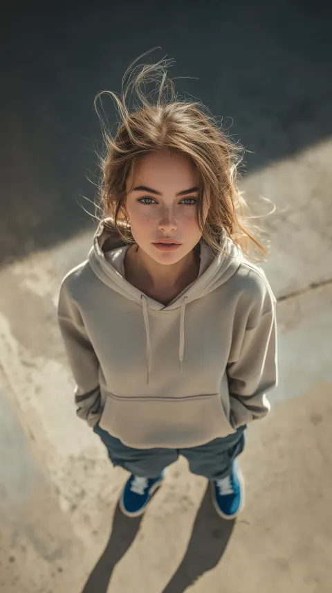 Female Model Top View Streetwear