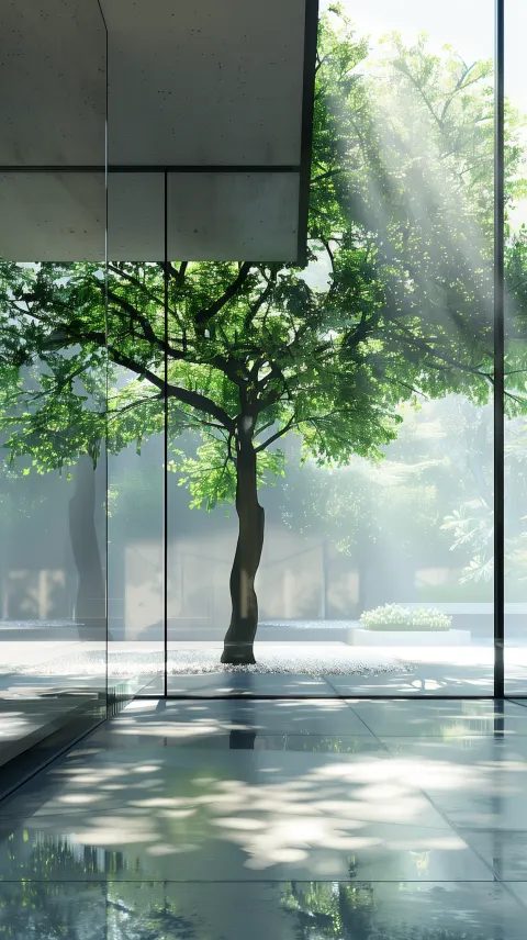 Tree Enclosed Glass Box