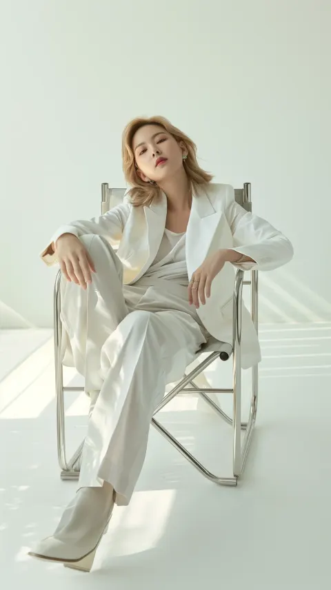 Korean Woman Metal Chair Fashion