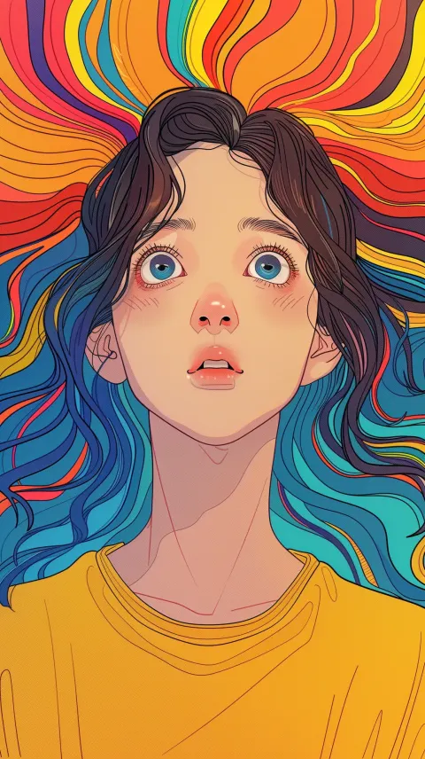 Girl Outline Limited Colors