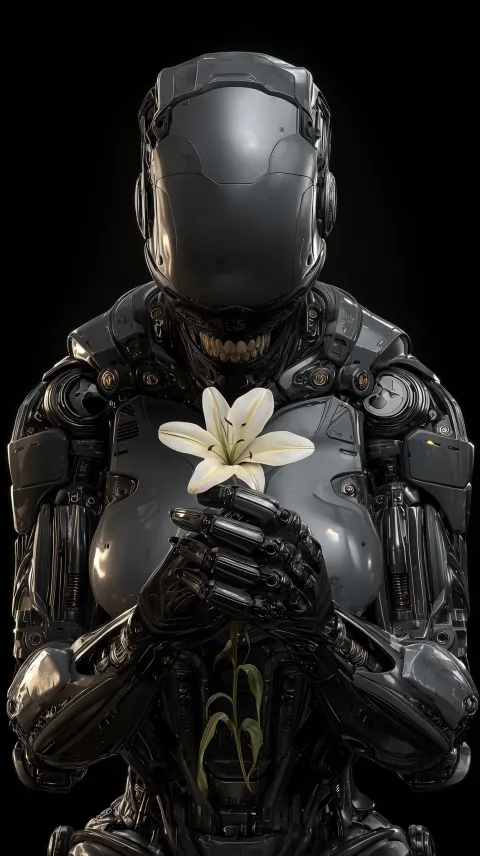 Skeletal Cyberpunk Figure Lily