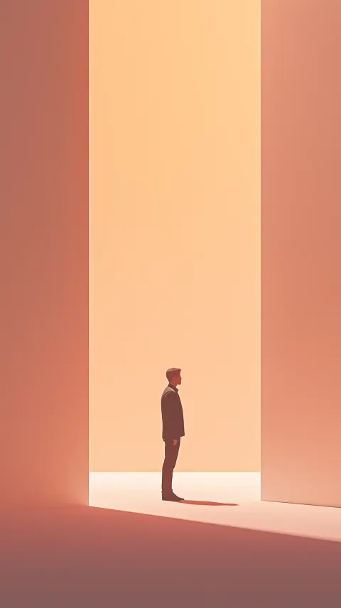 Solitary Man Silhouette Light
