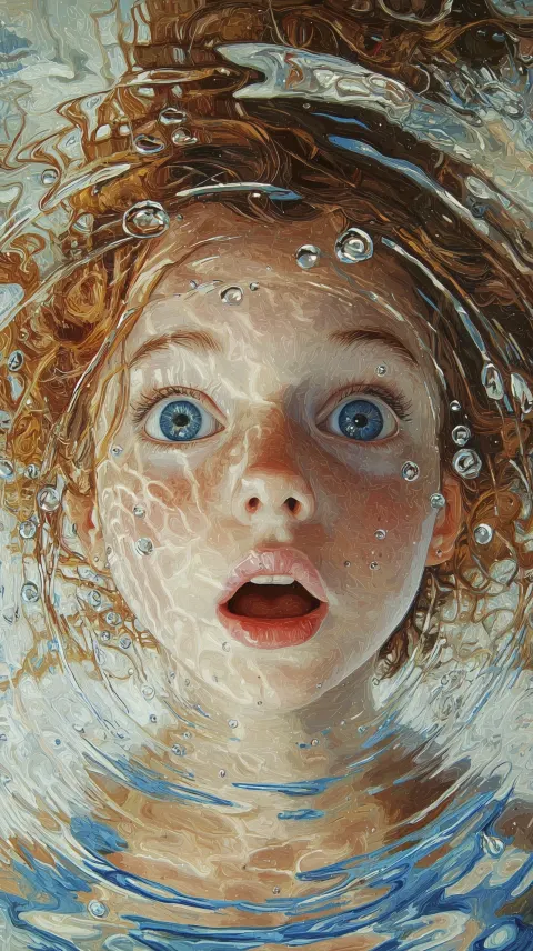 Girl Large Eyes Oil Painting