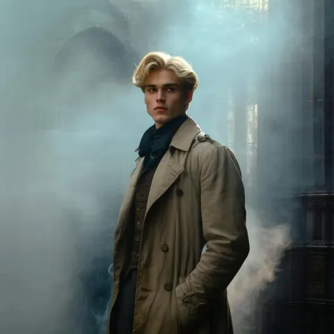 Blond Mathematician in Romanticist Octane Render