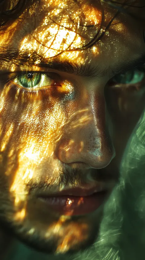 Man Soft Focus Emerald Gold