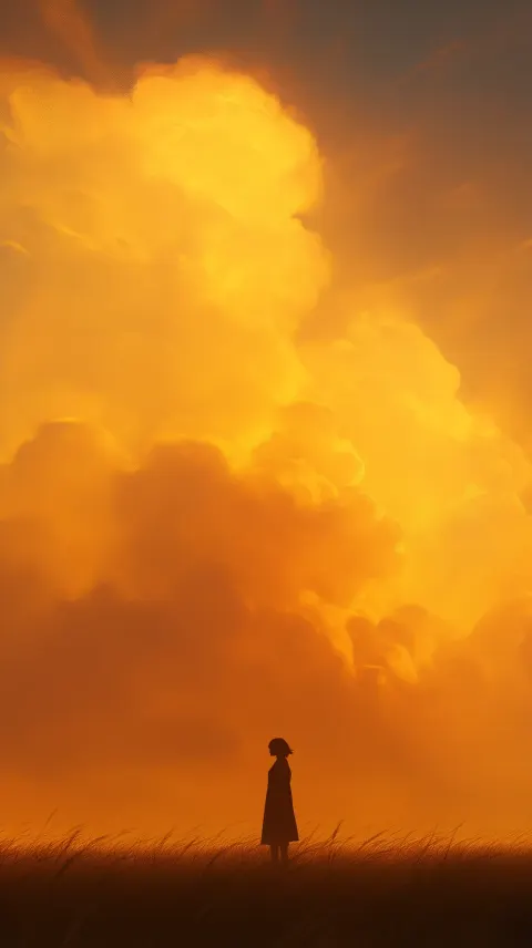 Woman Cloud Silhouette Sunset