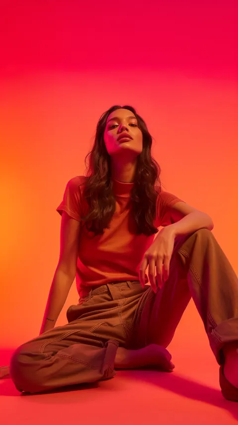 Woman Gradient Background Fashion