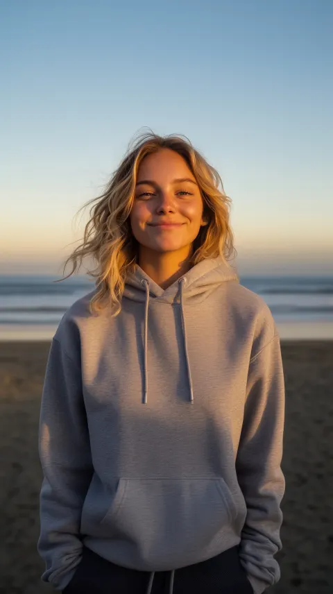 Woman Smiling Beach Portrait