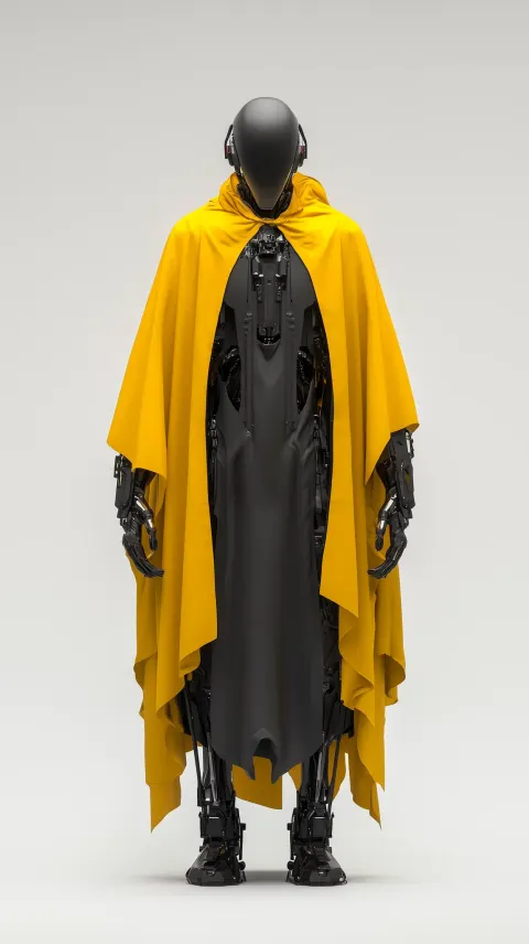 Cyberpunk Figure Yellow Fabric