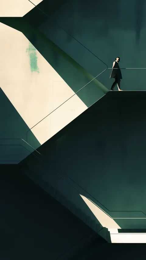 Man Light Shadow Ink Art