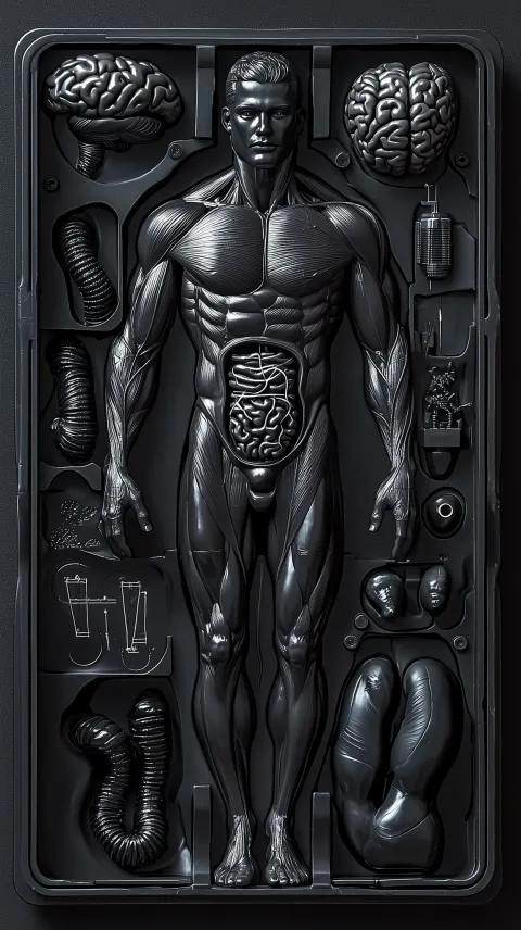 Black Anatomy Modeling Kit