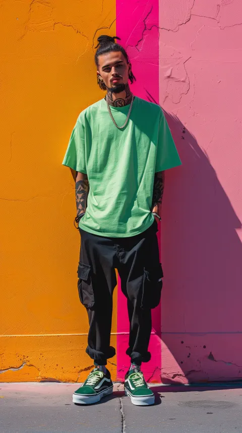 Man Mint Green Neon Digital