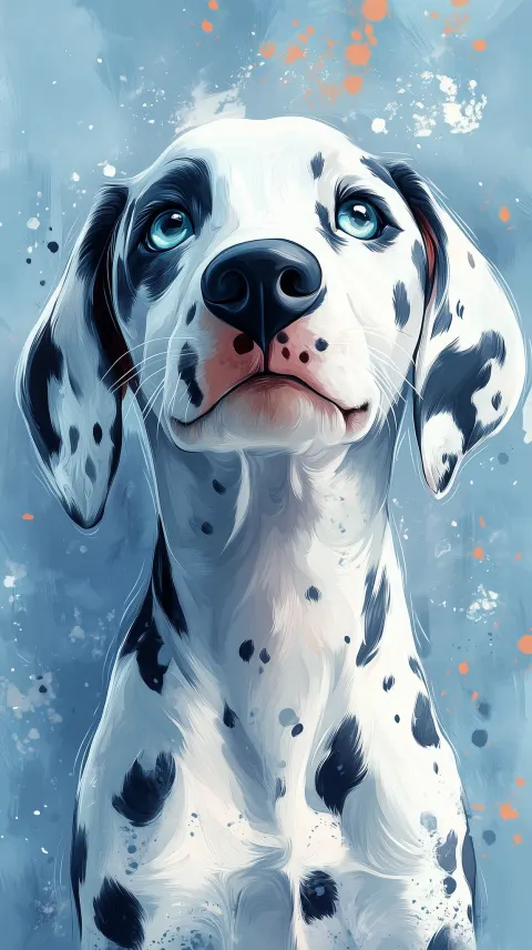 Dalmatian Dog Emerald Eyes