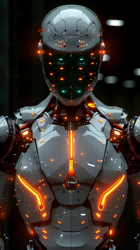Robot Neon Orange Green