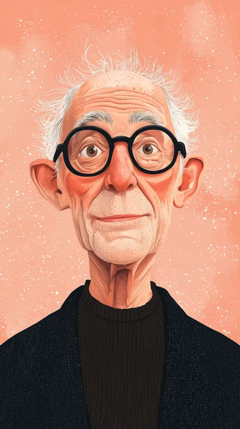 Elderly Man Green Vector