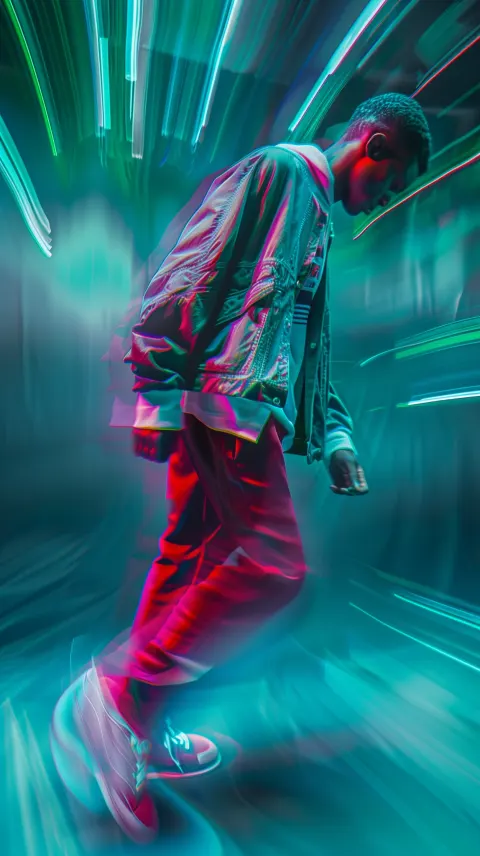Male Model Motion Blur Fashion Dynamic