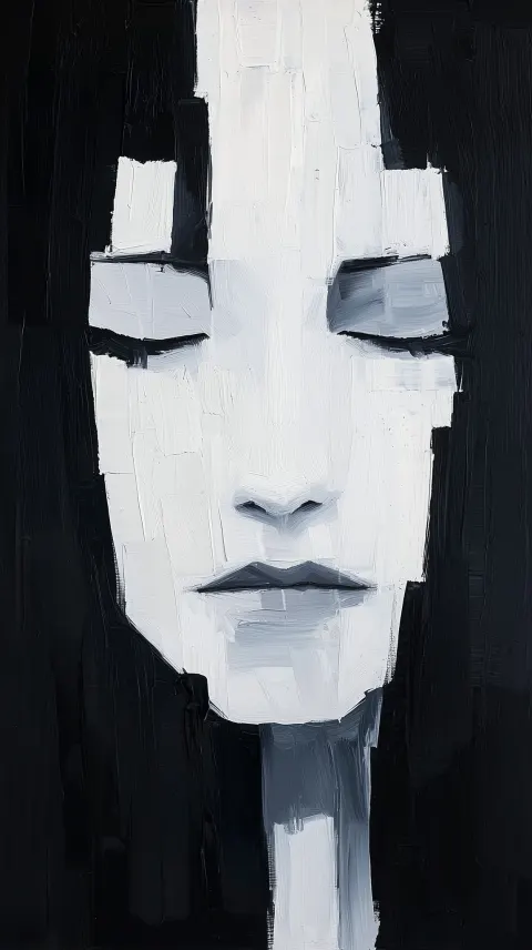 Girl Portrait Avant-garde Oil Painting