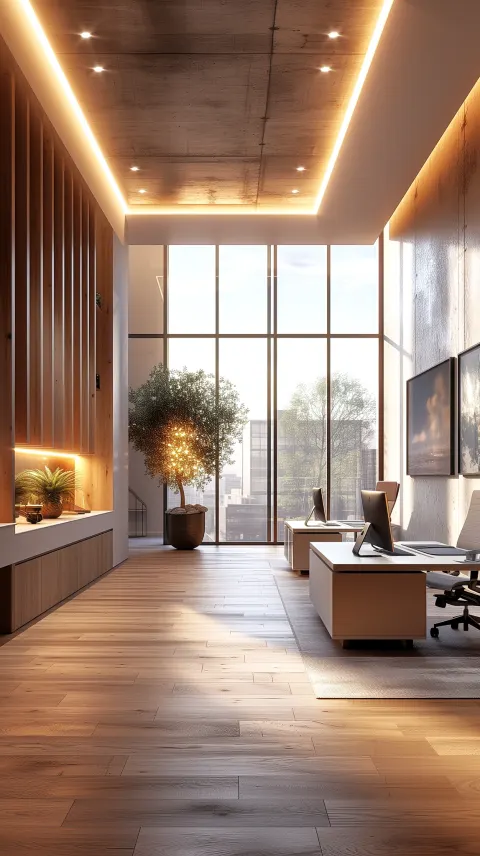 Minimalist Modern Co-working Space Interior