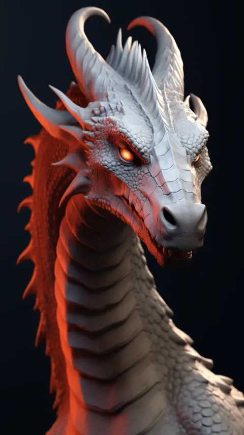 Female Dragon 3D Elegant Portrait