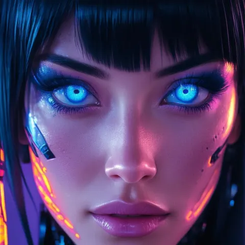 Nico Robin Glowing in Neonpunk Purple