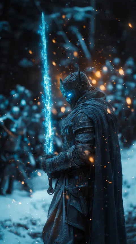 Blue Armor Enchanted Warrior Fantasy