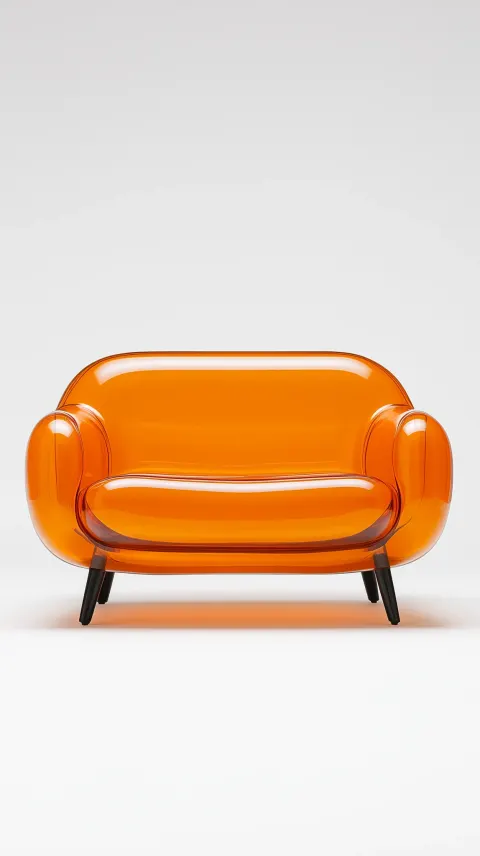 Orange Transparent Couch Design Photo