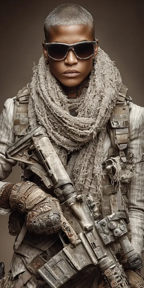 Tactical Woman Soldier Military Portrait