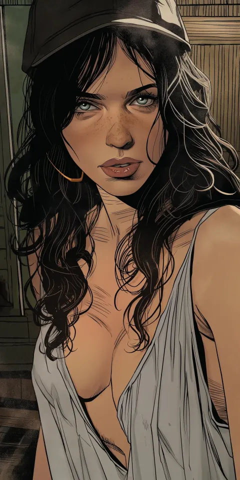 Comic Woman Portrait Detailed