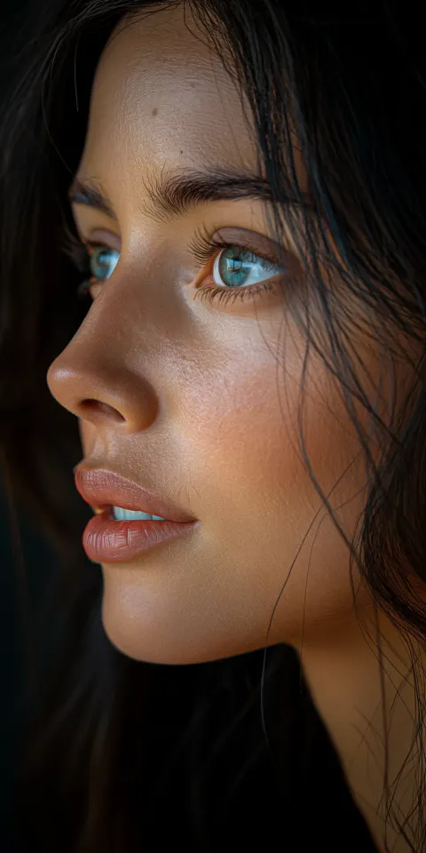 Woman Indigenous Culture Side Portrait