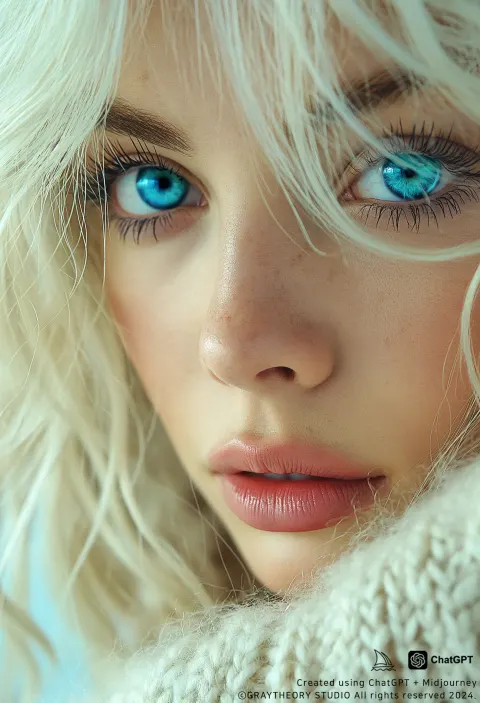 Blonde Girl Model Soft-focused Portrait