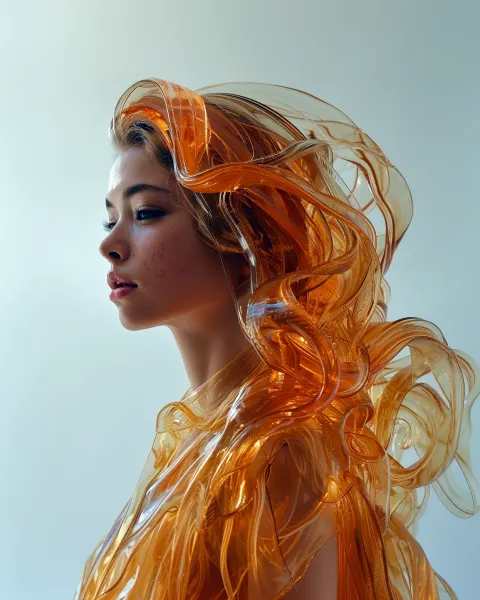 Icelandic Woman Jelly Dress Portrait