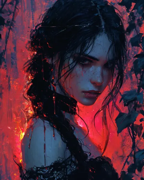 Girl in dripping